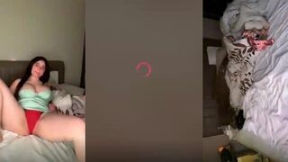 المموس حلا الحيحانه نايمه علي ظهرها من غير اندر قصص سكس  وفاتحه لايف شغاله بعبصه ودعك في كسها لحد ماجبتهم