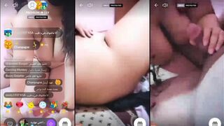 الملبيه فوفه لبوة تانجو طالعه لايف وهي مسكه زبر جوزها ااح صغير فشخ  سكس عربي و هي شغاله مص ولحس فيه وعماله تتشرمط علي المتابعين