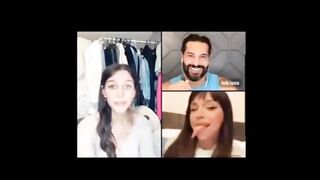مالشرموطه الهايجه ايه خلف طالعه لايف  سكس شرمها مع عيسي الزبير و بيقولها في اللايف يلا ايه افشخي كسك الممحون تجميع شراميط